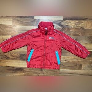 Diesel Kids Size 3t Jacket Red  And Blue With Pockets Embroidered Logo